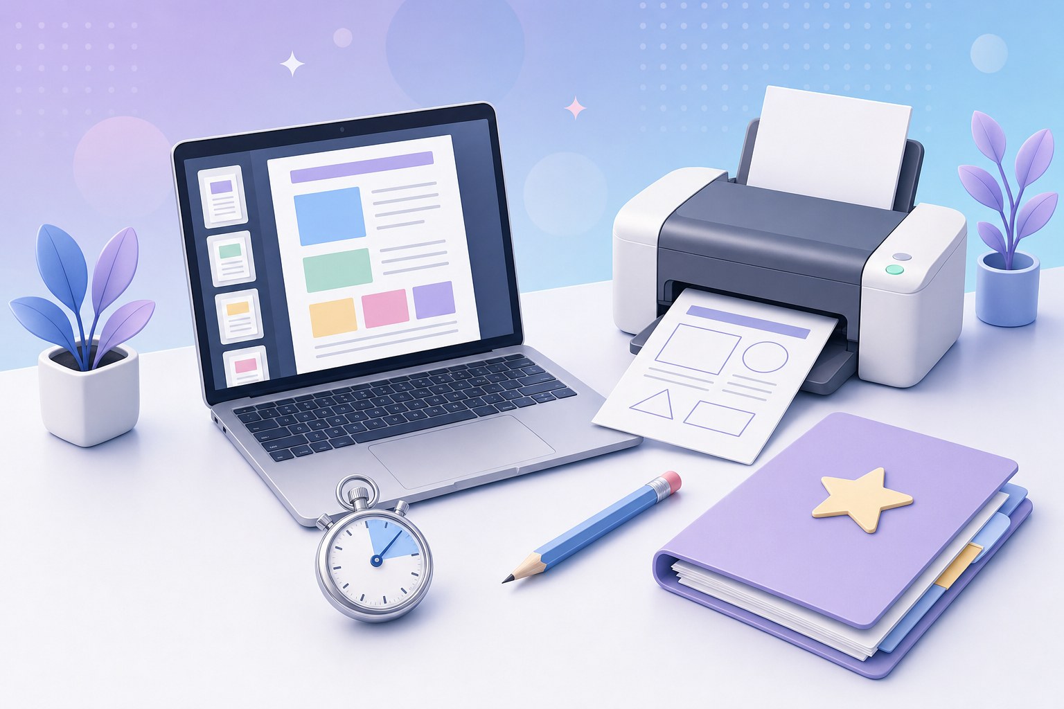 Illustration of a job seeker restoring resume and portfolio files from cloud folders